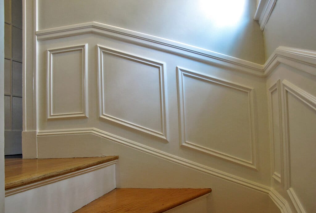Finishing Touches with faux wainscoting