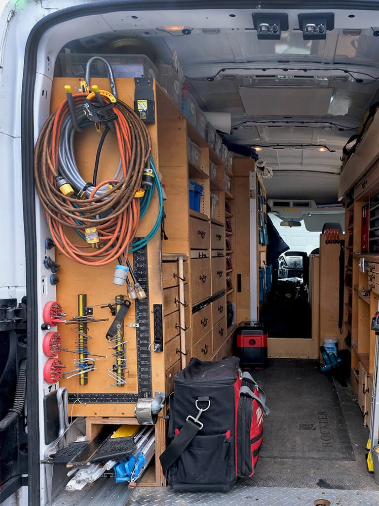 Handyman truck with many tools