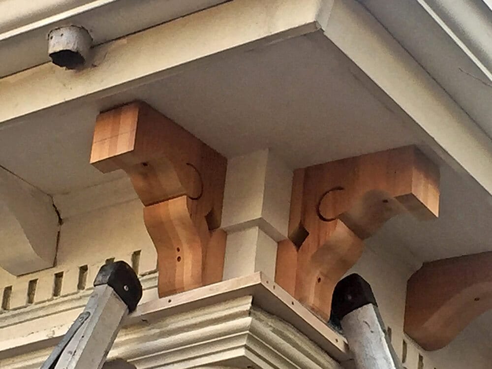Antique Corbels Recreated and Installed on Home