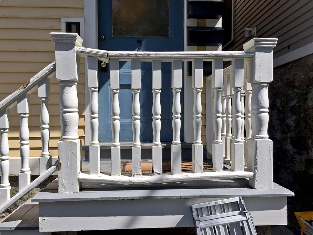 The existing railing was ready to collapse.