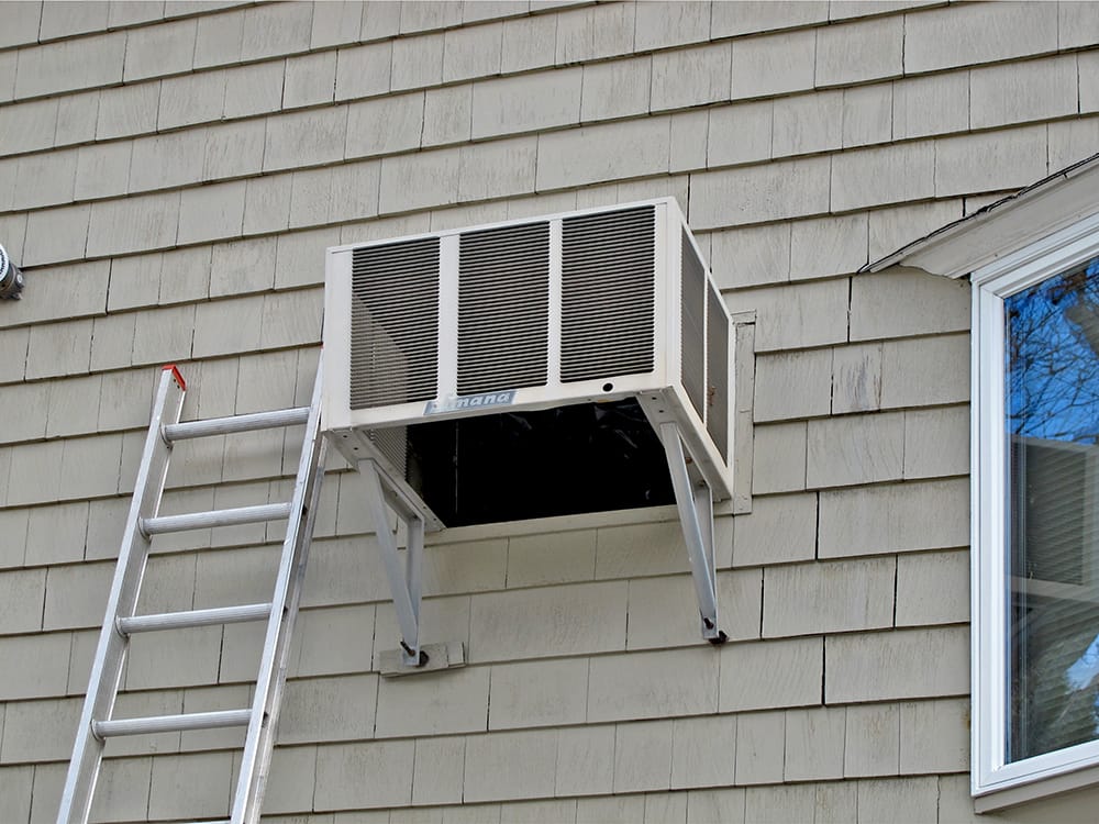 The through-the-wall air conditioner.