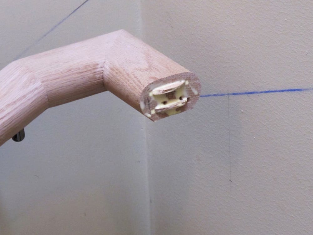 The sections are glued up with biscuits. This makes for strong joints, without the use of nails.