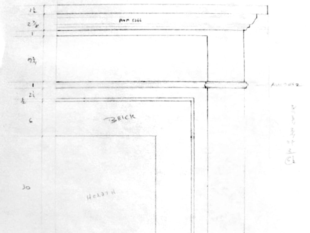 Our proposal included this drawing, showing the details and proportions.