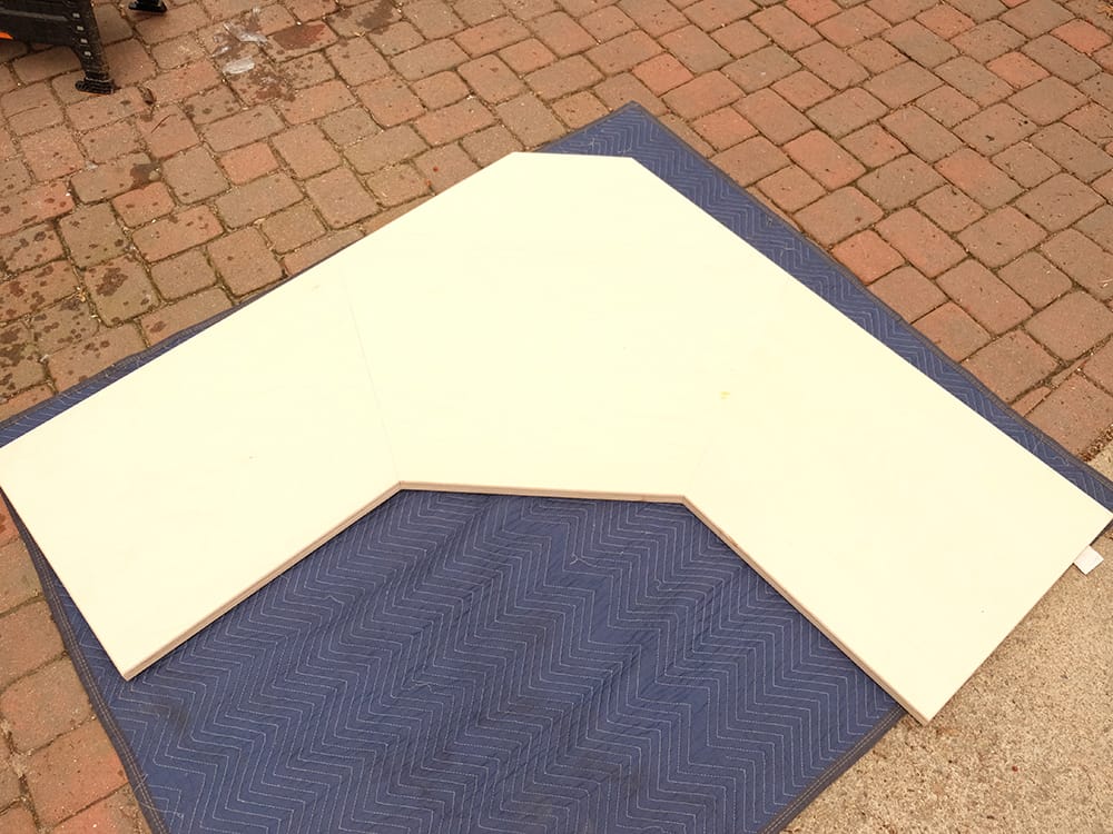 The assembled top, ready to deliver.