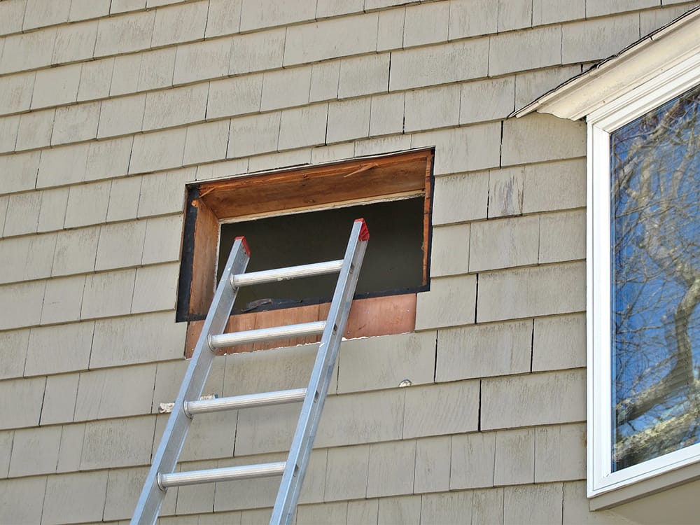 The AC is removed, along with the casing.