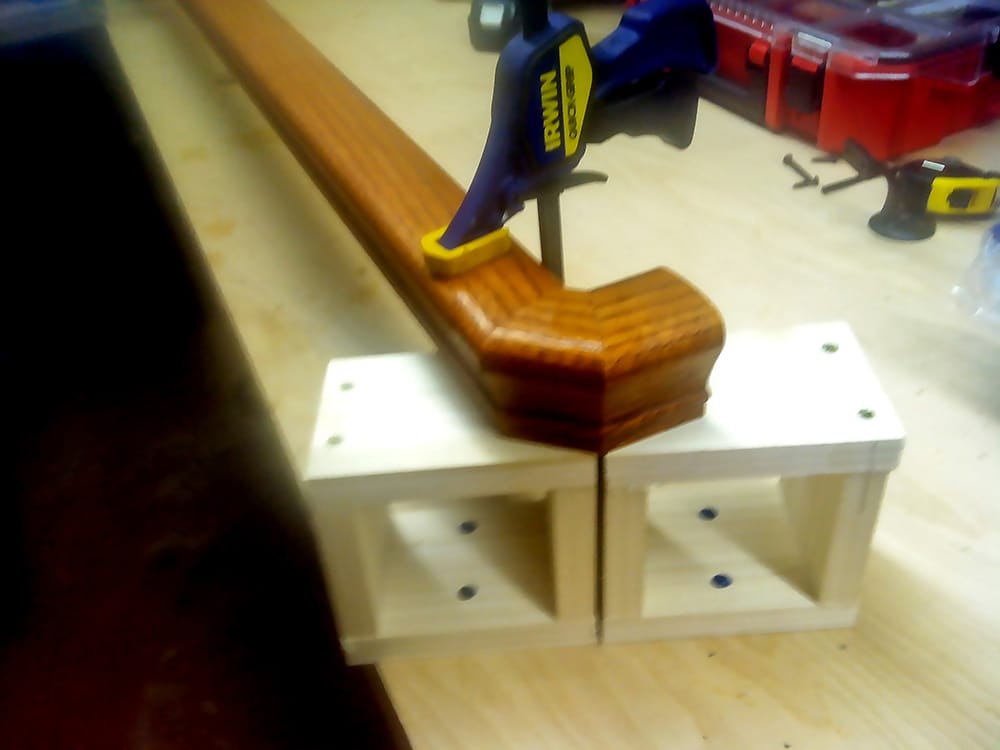 The ends are clamped and glued up.