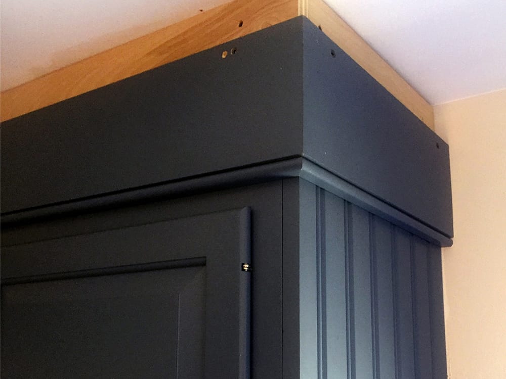 The facia boards were next. All corners were mitered on site.