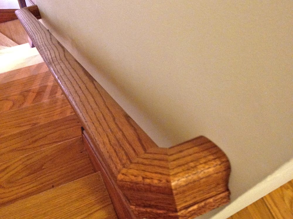 Close-up of the installed railing.
